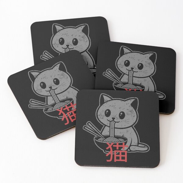 Aperçu de l'œuvre Chat Ramen Kawaii Art Japonais Vintage Anime Japon Humour créée et vendue par Flying Jake.