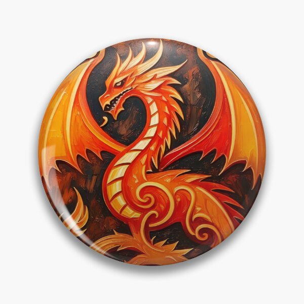 Item preview, Fiery Dragon Painting designed and sold by ArtFactoryAI.