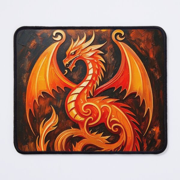 Item preview, Fiery Dragon Painting designed and sold by ArtFactoryAI.