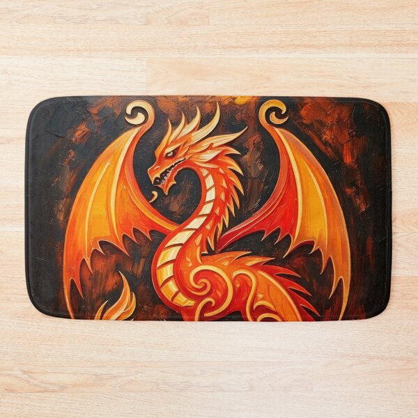 Item preview, Fiery Dragon Painting designed and sold by ArtFactoryAI.