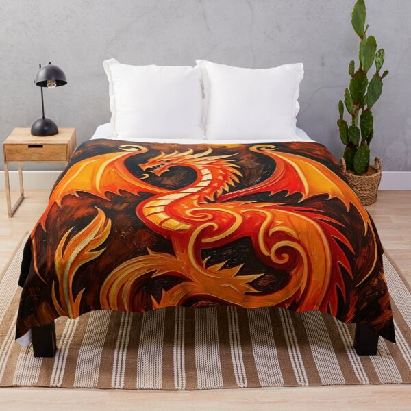 Item preview, Fiery Dragon Painting designed and sold by ArtFactoryAI.