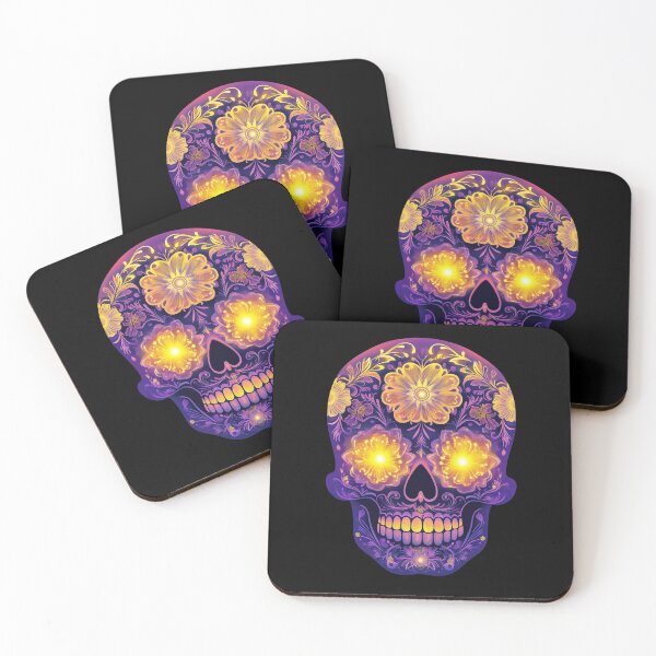 Item preview, Glowing Floral Sugar Skull designed and sold by ShmoneyFace.