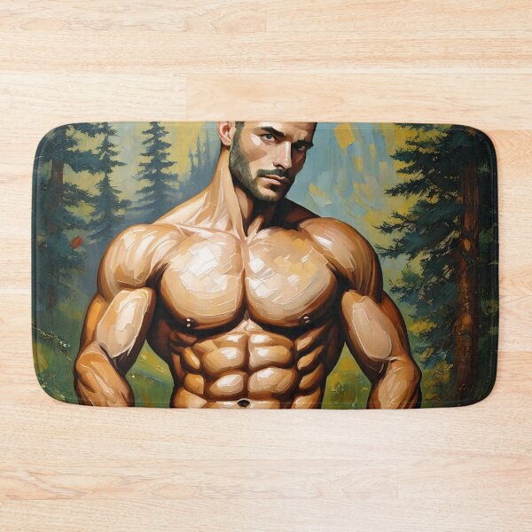 Item preview, Muscle Man in the Forest designed and sold by ArtFactoryAI.
