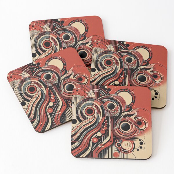 Item preview, red and black abstract print designed and sold by sevenmountains.