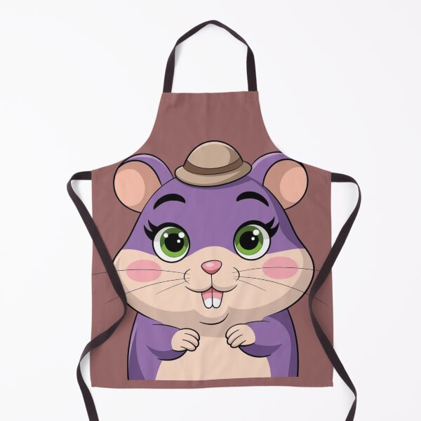 Item preview, Adorable Purple Hamster Green Ayes  with Hat 2024 designed and sold by ArtSeeker01.