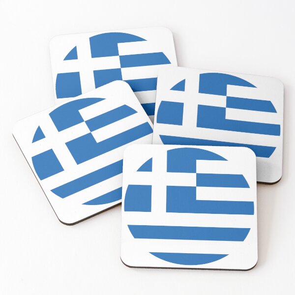 Item preview, Greece Flag Round designed and sold by MoonElite.