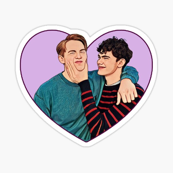Vista previa del artículo con la obra «Los chicos Heartstopper Nick y Charlie aman el corazón», diseñado y vendido por baranskini.