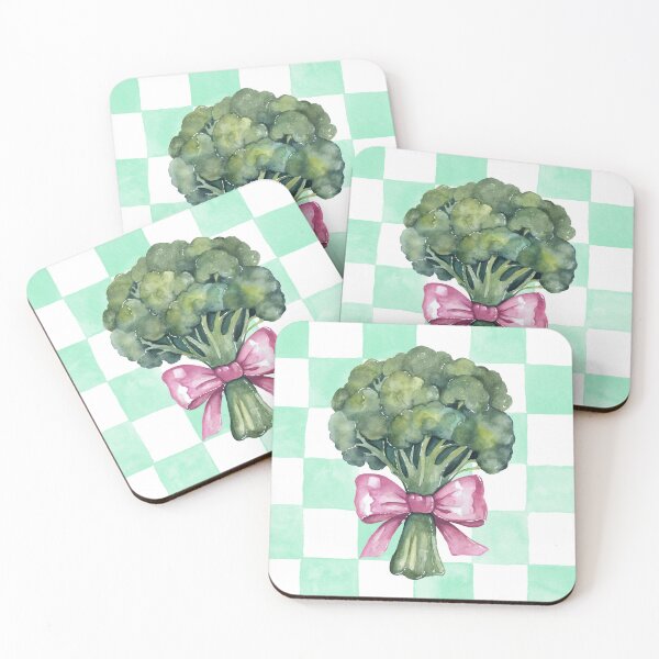 Item preview, Pink Bow and Broccoli designed and sold by papierquarell.