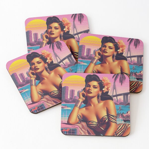 Item preview, 80s Retrowave Summer Woman designed and sold by PulpVintage.