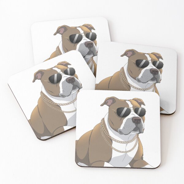 Item preview, Cool Pitbull with Sunglasses and Gold Chain designed and sold by hassanimarket7.
