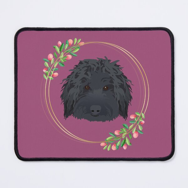 Item preview, Black Labradoodle Flower Frame designed and sold by KCPetPortraits.