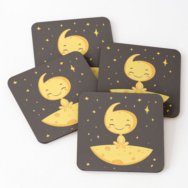 Item preview, Cute Alien on the Moon with a Smile: Minimalist Cartoon Art designed and sold by Snazzy-Studio.