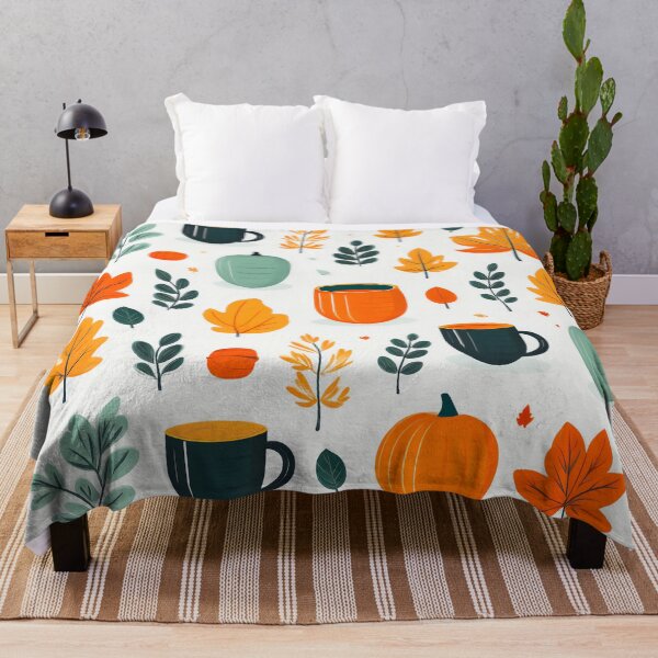 Item preview, A pattern Design with minimalist icons like leaves, pumpkins, coffee cups, and boots . designed and sold by HEMRO.