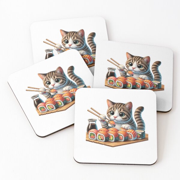 Item preview, CUTE CAT WITH SUSHI designed and sold by Arts4U.