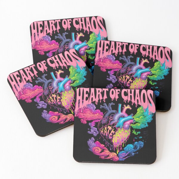 Item preview, Heart of Chaos - Psychedelic Love & Hate Abstract designed and sold by FocusedPatterns.