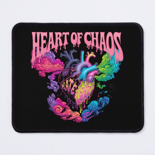 Item preview, Heart of Chaos - Psychedelic Love & Hate Abstract designed and sold by FocusedPatterns.
