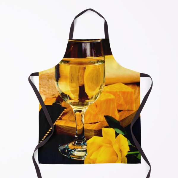 Item preview, Yellow Rose Wine Glass Cheese and Bread designed and sold by jklune.