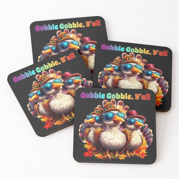 Item preview, Gobble Gobble Y'all Funky Retro Thanksgiving designed and sold by QuirkyChicArts.