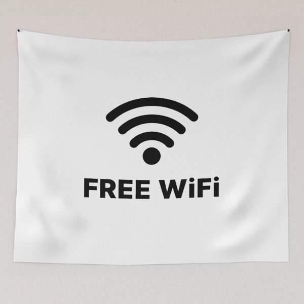 Item preview, Free WiFi, Black designed and sold by Sunrise427.