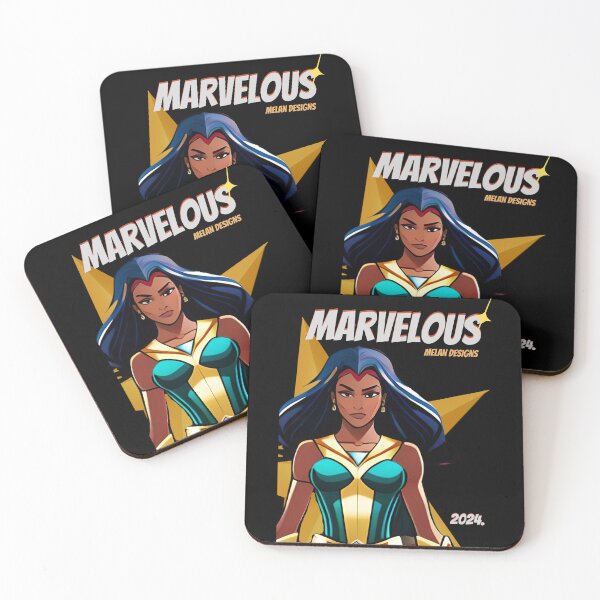 Item preview, Superhero Woman Marvelous 2024 Inspirational Blue Hair Comic  designed and sold by Melan Designs.