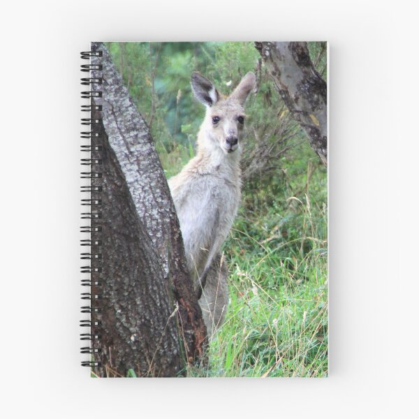 Item preview, Skippy the kangaroo hiding but watching designed and sold by BirdsAlive.