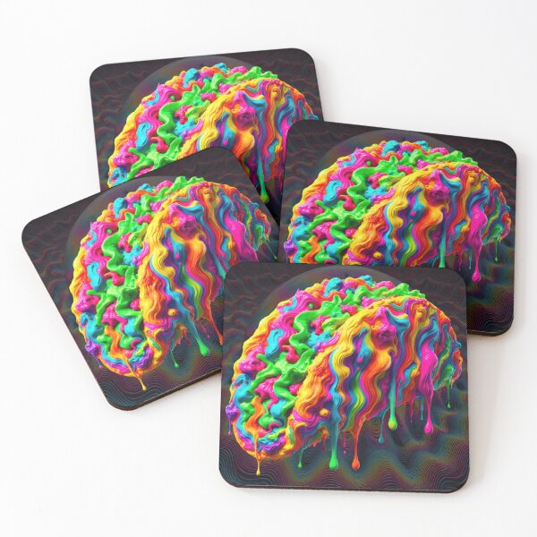 Item preview, Neon Drip Taco – Psychedelic Food Art designed and sold by SHHCreations.