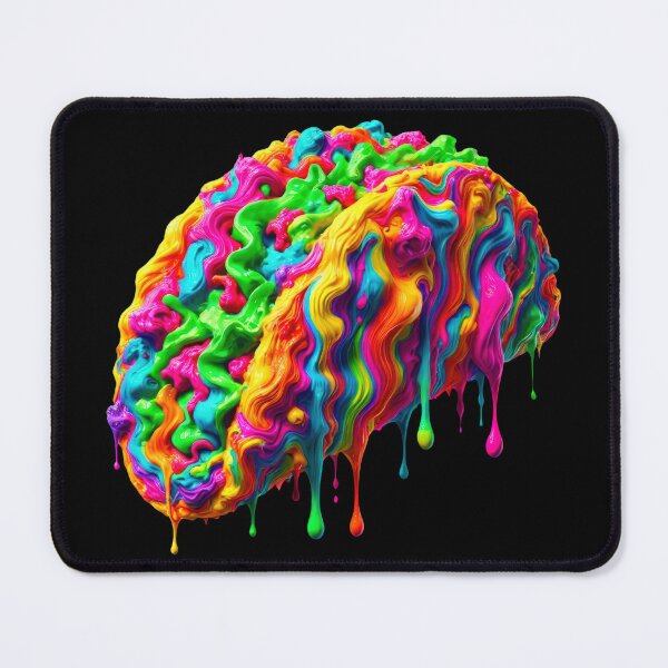 Item preview, Neon Drip Taco – Psychedelic Food Art designed and sold by SHHCreations.