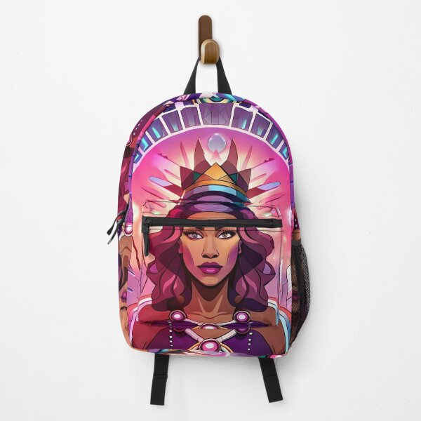 Item preview, Fabulous Woman Pink Cyberpunk Neon Retro Goddess designed and sold by Melan Designs.