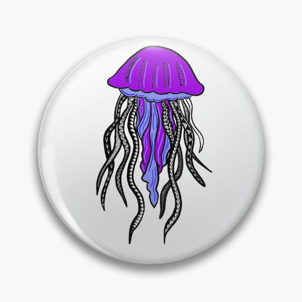 Item preview, Purple and Blue Tribal Jelly Fish designed and sold by Steeb757.