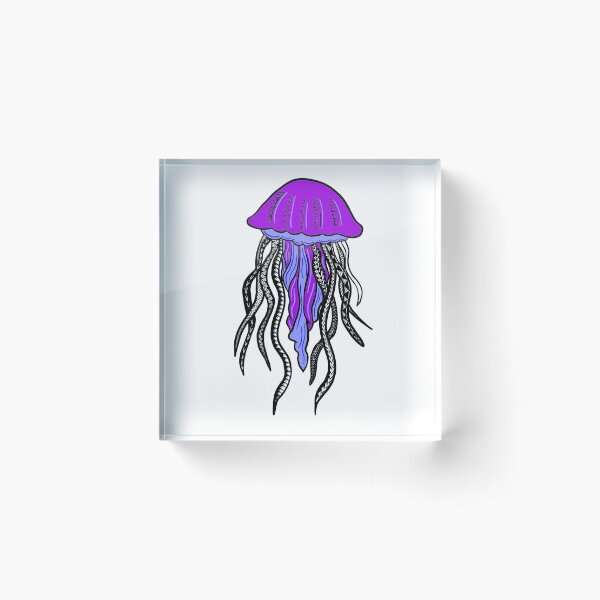 Item preview, Purple and Blue Tribal Jelly Fish designed and sold by Steeb757.