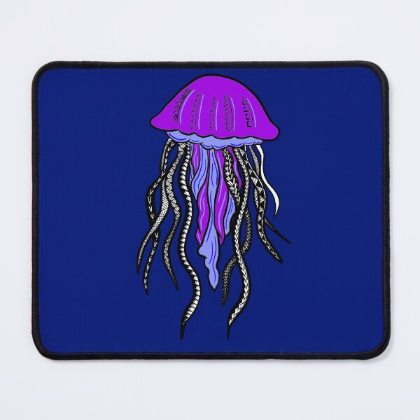 Item preview, Purple and Blue Tribal Jelly Fish designed and sold by Steeb757.