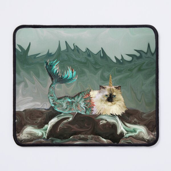 Item preview, Behold the Mythical Merkitticorn - Mermaid Kitty Cat Unicorn designed and sold by DistortionArt.