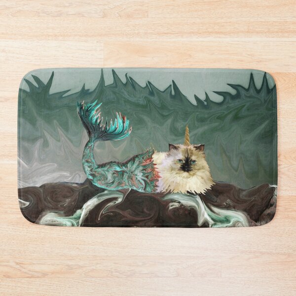 Item preview, Behold the Mythical Merkitticorn - Mermaid Kitty Cat Unicorn designed and sold by DistortionArt.