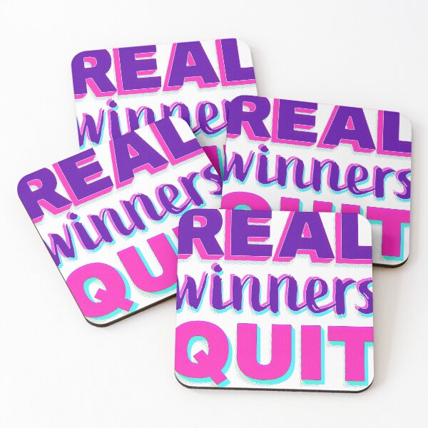 Item preview, Real Winners Quit! designed and sold by elbos.
