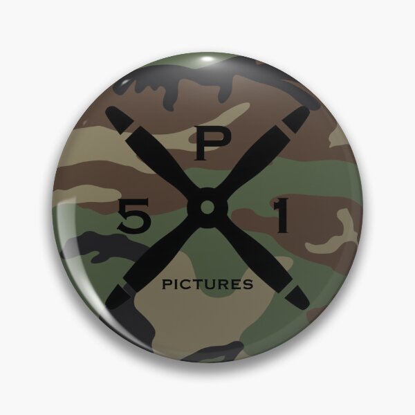 Item preview, P51 Pictures Logo Round M81 Woodland designed and sold by P51-Pictures.