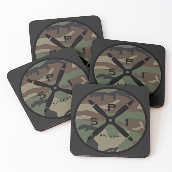 Item preview, P51 Pictures Logo Round M81 Woodland designed and sold by P51-Pictures.