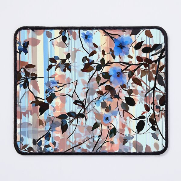 Item preview, Blue Floral Watercolor - Vintage Striped Pattern designed and sold by HausKatz.