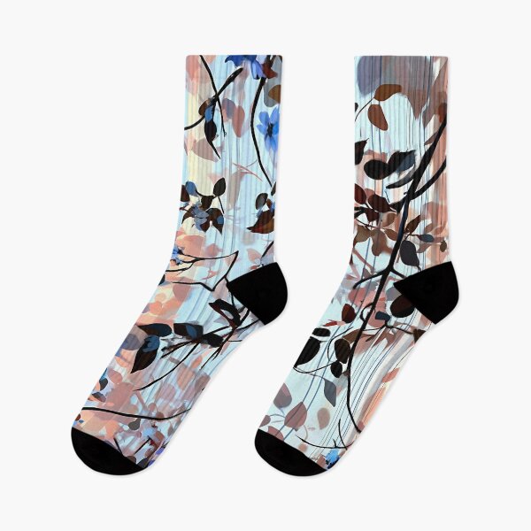 Item preview, Blue Floral Watercolor - Vintage Striped Pattern designed and sold by HausKatz.