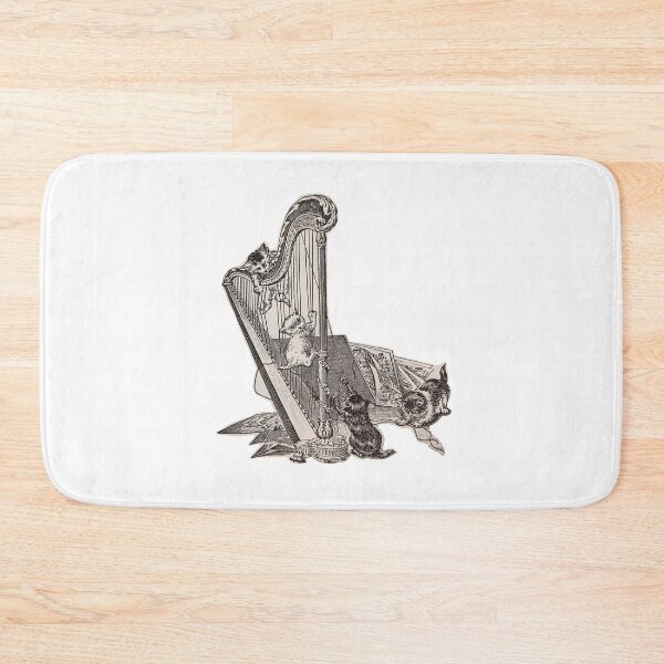 Item preview, Harp Sketch Music Instrument Cats Kittens designed and sold by natureinfocus.