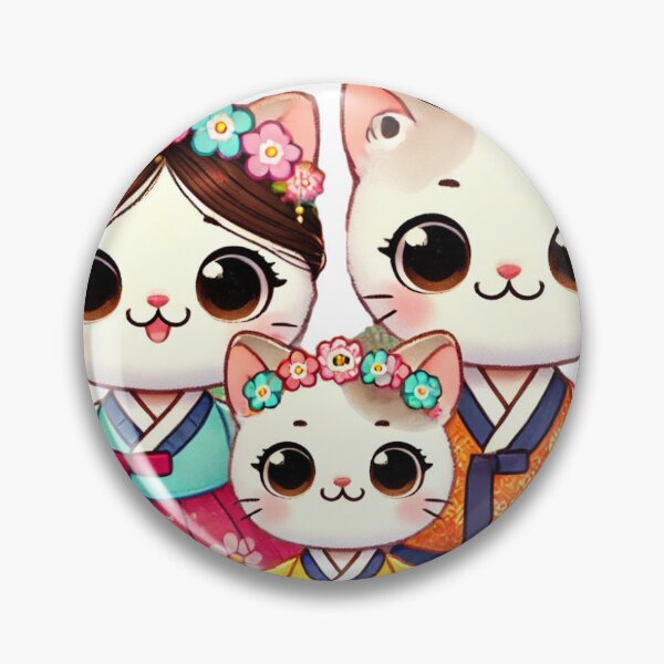 Item preview,  A family of cats dressed in hanbok designed and sold by MIKIJUJU.