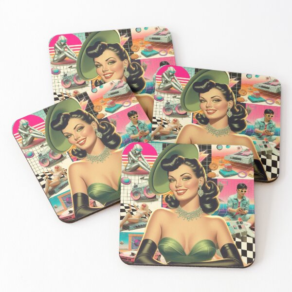 Item preview, Retrowave Cute Pinup designed and sold by PulpVintage.