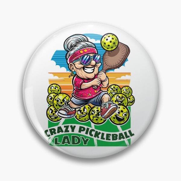 Item preview, Crazy Pickleball Lady Women's Fan Design designed and sold by SunNoonPark.