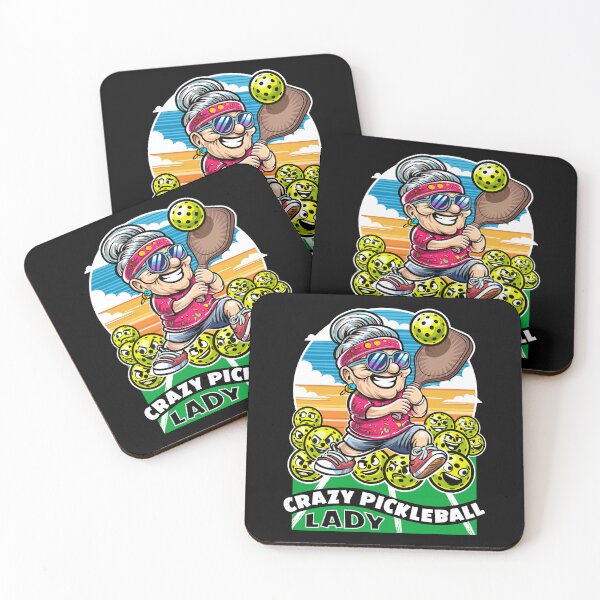 Item preview, Crazy Pickleball Lady Women's Fan Design designed and sold by SunNoonPark.