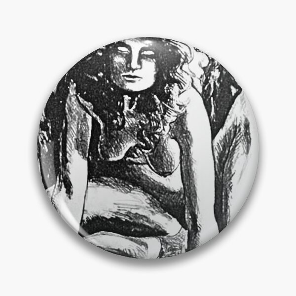 Item preview, Lilith Dark Goddess in Demon Form - Vintage Black & White Print designed and sold by Earth Nature Creations.