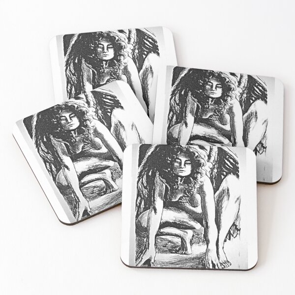 Item preview, Lilith Dark Goddess in Demon Form - Vintage Black & White Print designed and sold by Earth Nature Creations.