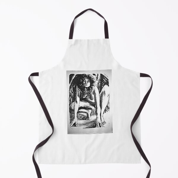 Item preview, Lilith Dark Goddess in Demon Form - Vintage Black & White Print designed and sold by Earth Nature Creations.