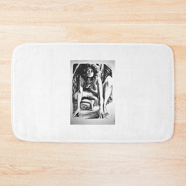 Item preview, Lilith Dark Goddess in Demon Form - Vintage Black & White Print designed and sold by Earth Nature Creations.