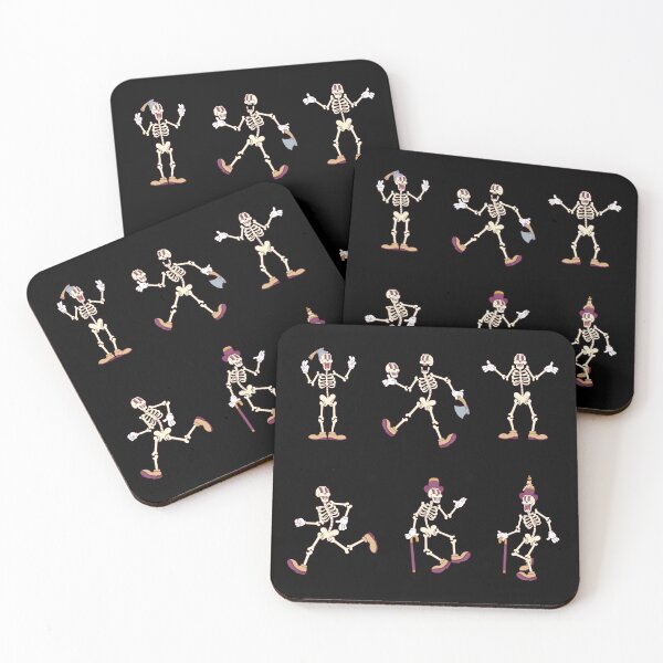 Item preview, Retro Groovy Skeleton Set - Funny Halloween Character designed and sold by patternjp.