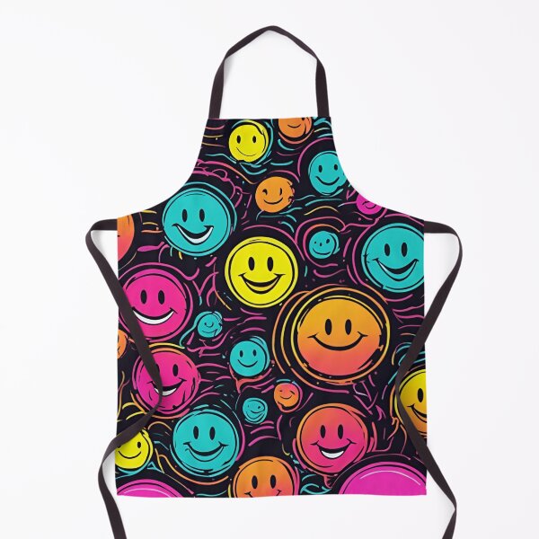 Item preview, Retro neon smiley face pattern designed and sold by NicMacTees.