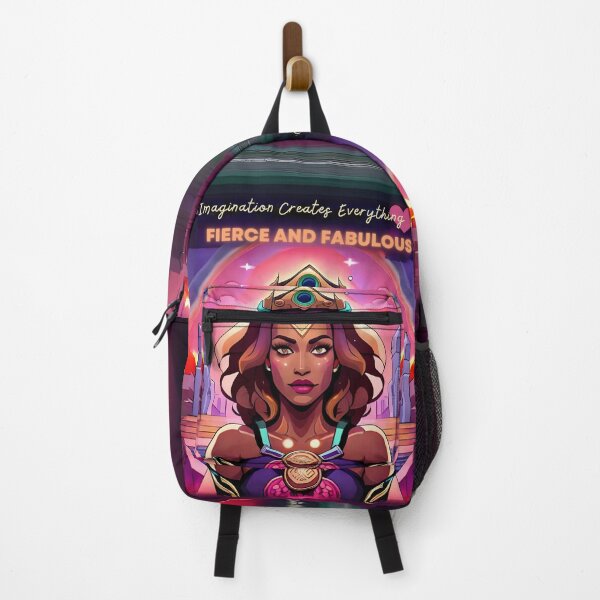 Item preview, Fabulous Woman Pink Cyberpunk Neon Retro Goddess designed and sold by Melan Designs.